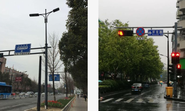 杭州道（dào）路交通信號共（gòng）杆路燈（dēng）